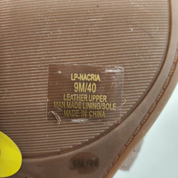 Lucky Brand NWOB Nacria Women's Perforated Leather Open Toe Block Heel Shoes 9 - Picture 7 of 7